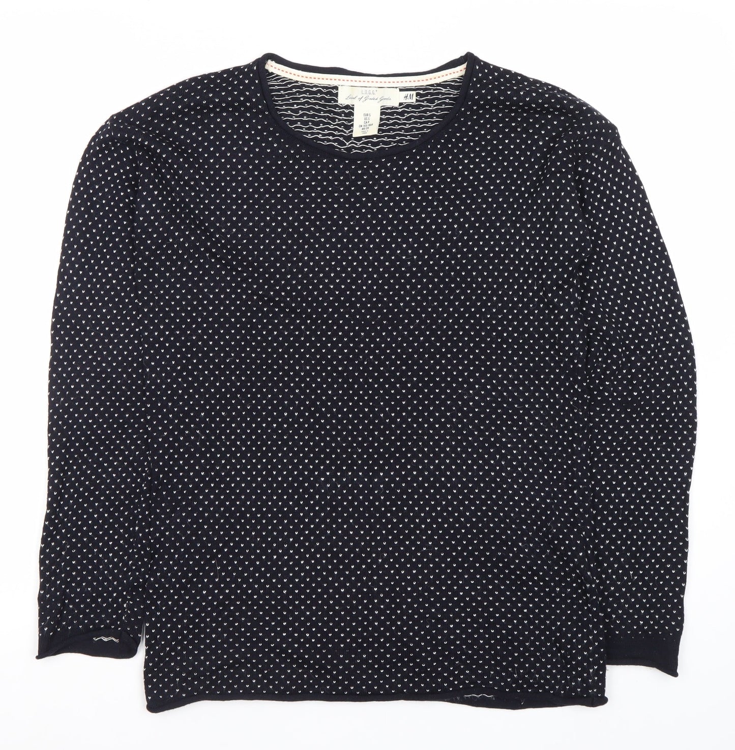 Womens UK Size 8 H&M Blue Pullover Jumper