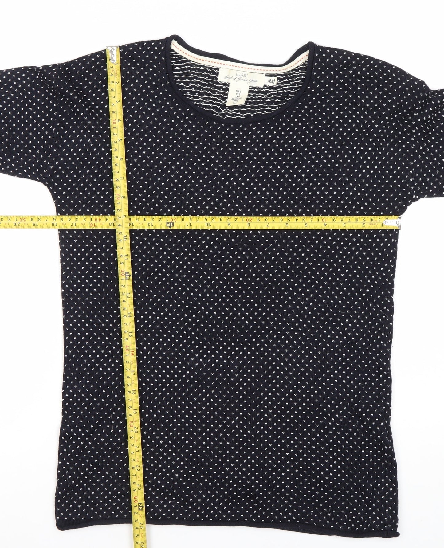 Womens UK Size 8 H&M Blue Pullover Jumper