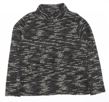 Baukjen Womens Black Mock Neck Pullover Jumper Size M Knit Long Sleeve