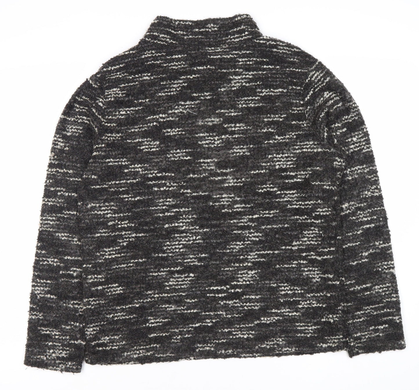 Baukjen Womens Black Mock Neck Pullover Jumper Size M Knit Long Sleeve