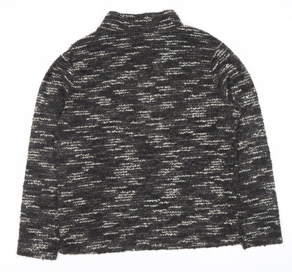 Baukjen Womens Black Mock Neck Pullover Jumper Size M Knit Long Sleeve
