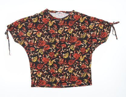 Womens UK Size S ISLE Essentials Multicoloured Basic T-Shirt