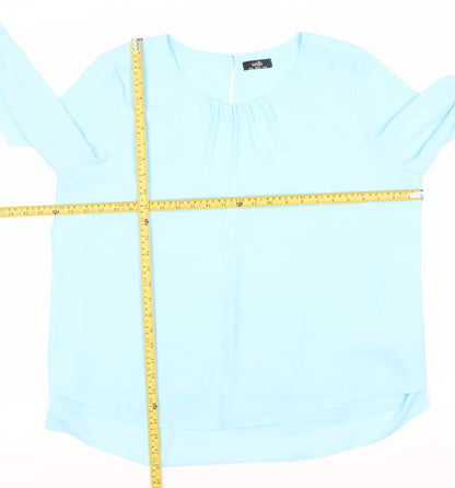 Womens UK Size XL Wallis Blue Basic Blouse