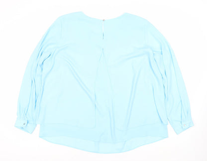 Womens UK Size XL Wallis Blue Basic Blouse