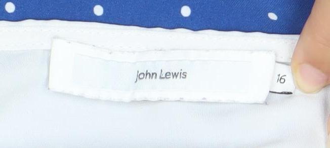 Womens UK Size 16 John Lewis Blue Basic Blouse