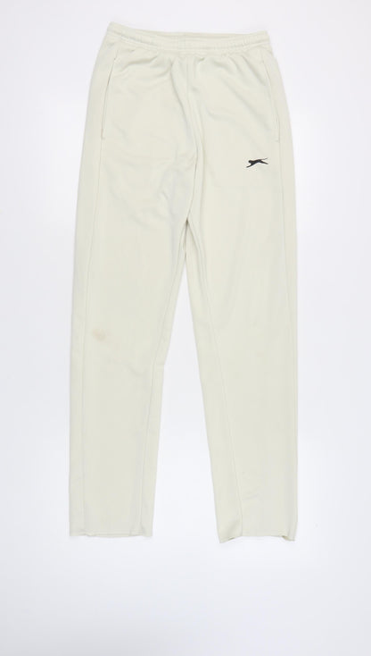 Slazenger Men’s Ivory S Jogger Trousers Polyester Sportswear