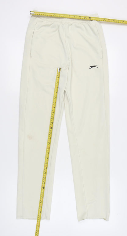 Slazenger Men’s Ivory S Jogger Trousers Polyester Sportswear