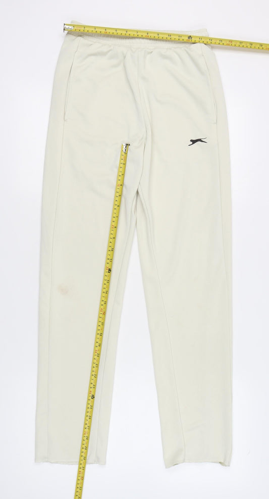 Slazenger Men’s Ivory S Jogger Trousers Polyester Sportswear