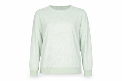 Lands' End Women Green L Pullover Sweatshirt Crew Neck Long Sleeve