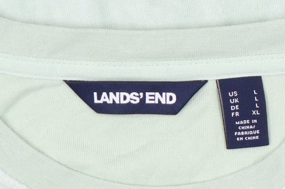 Lands' End Women Green L Pullover Sweatshirt Crew Neck Long Sleeve