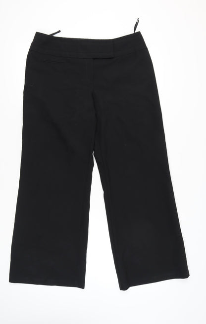 E-vie Collection Women's Black Size 14 Straight Leg Trousers