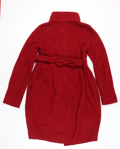 Womens UK Size 12 Zara Red Overcoat