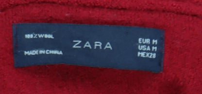 Womens UK Size 12 Zara Red Overcoat
