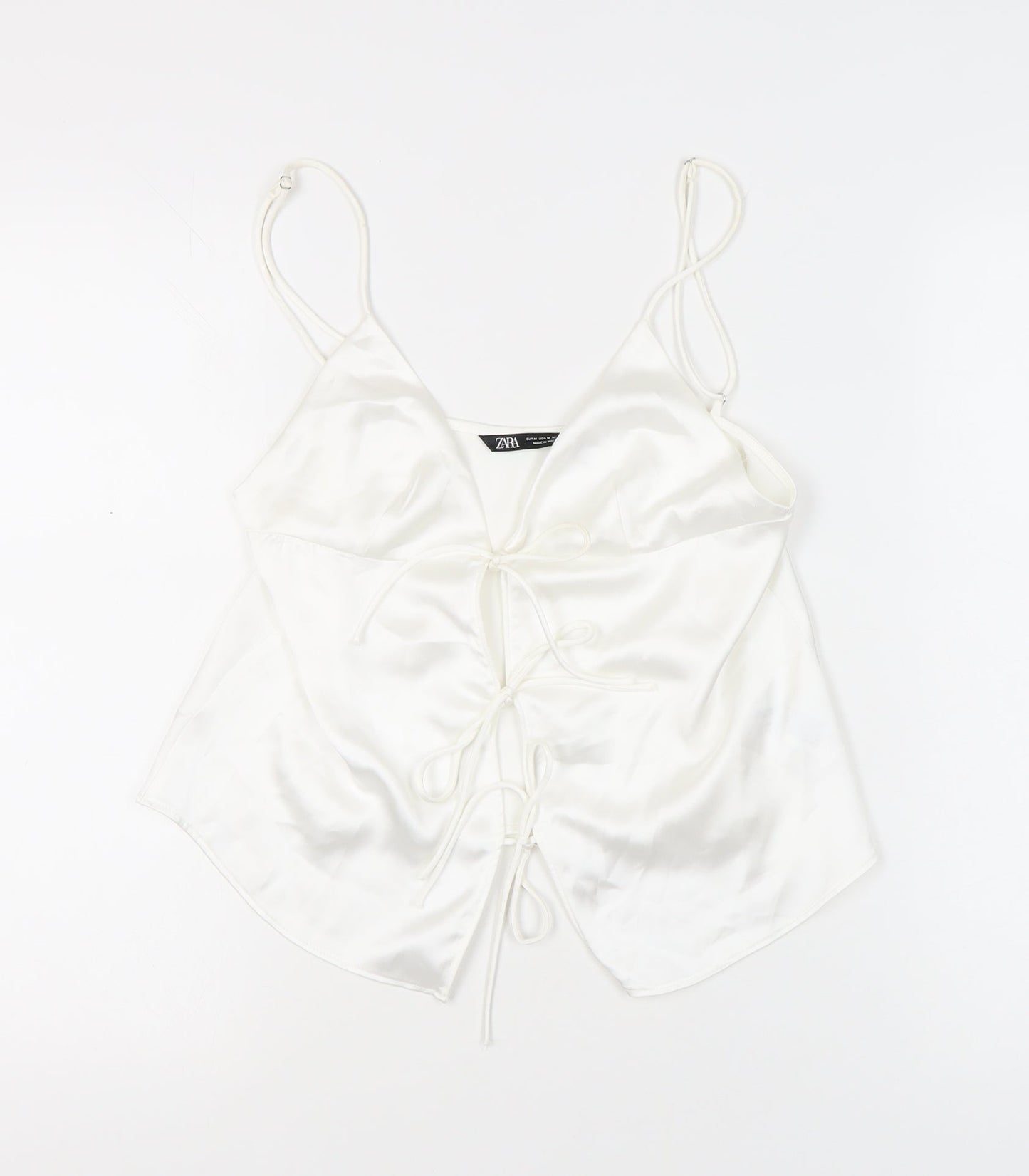 Womens UK Size 12 Zara White Camisole Camisole
