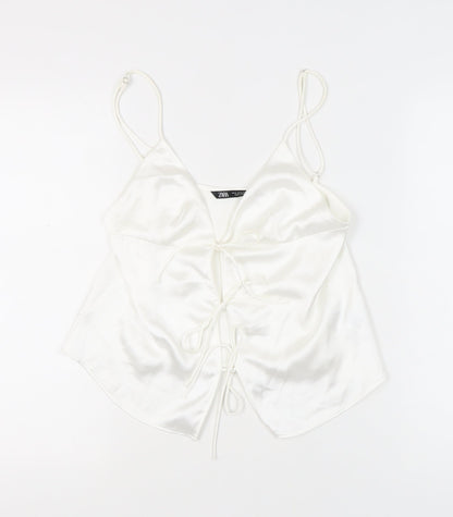 Womens UK Size 12 Zara White Camisole Camisole