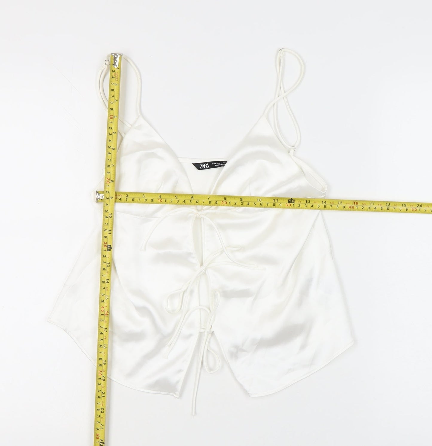 Womens UK Size 12 Zara White Camisole Camisole