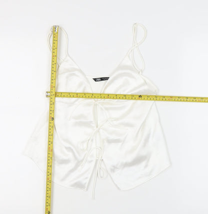 Womens UK Size 12 Zara White Camisole Camisole