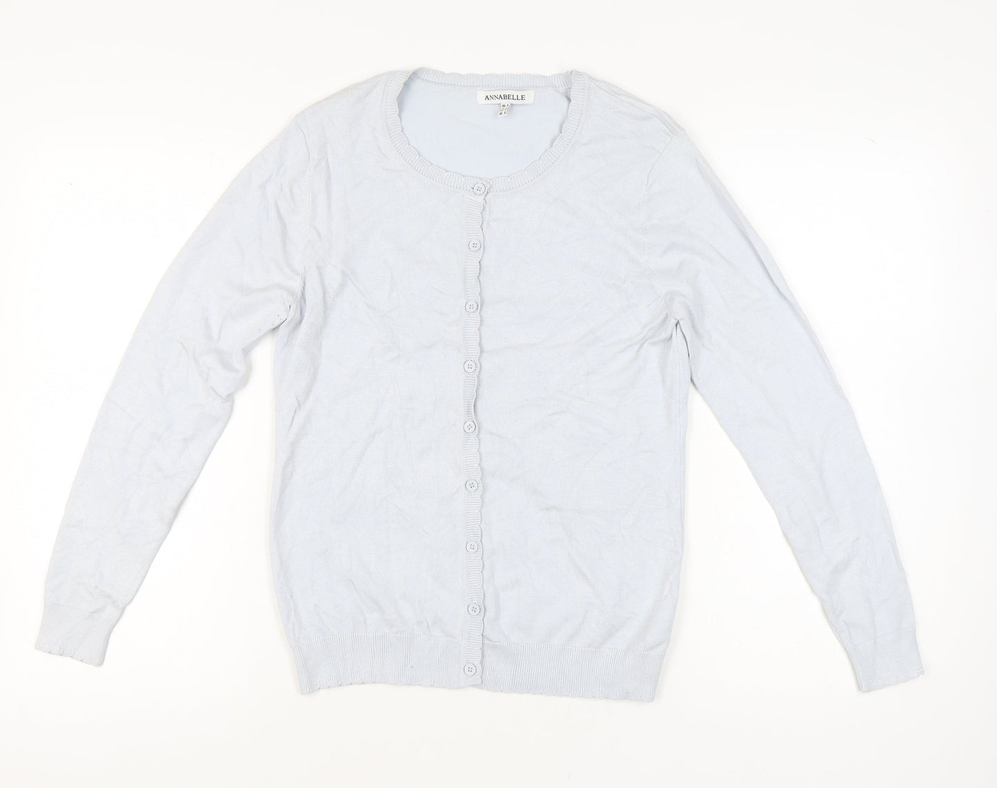 Womens UK Size S Annabelle Blue Cardigan Jumper