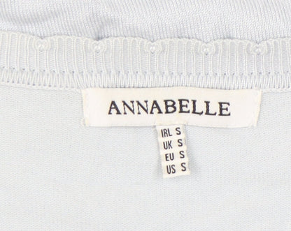 Womens UK Size S Annabelle Blue Cardigan Jumper