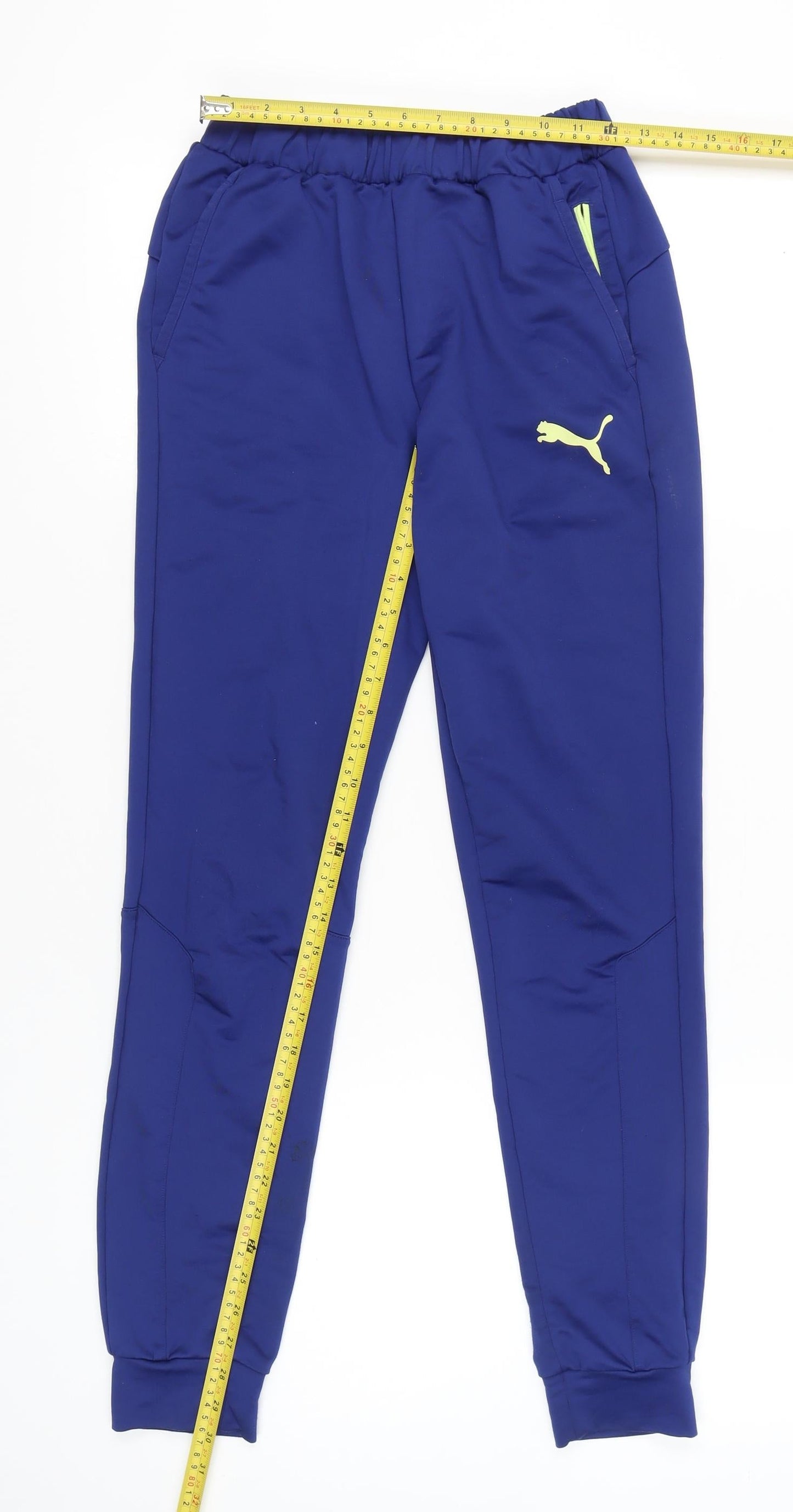 Puma Men's Blue Joggers S Regular Fit Tapered Sports Trousers