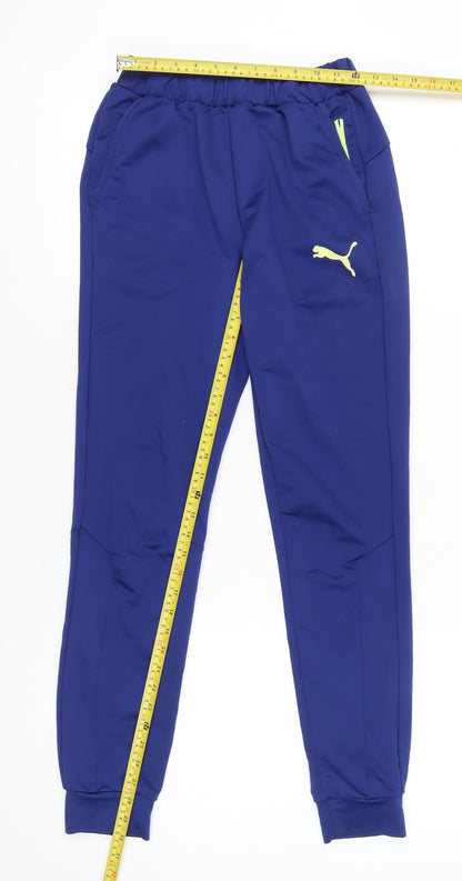Puma Men's Blue Joggers S Regular Fit Tapered Sports Trousers