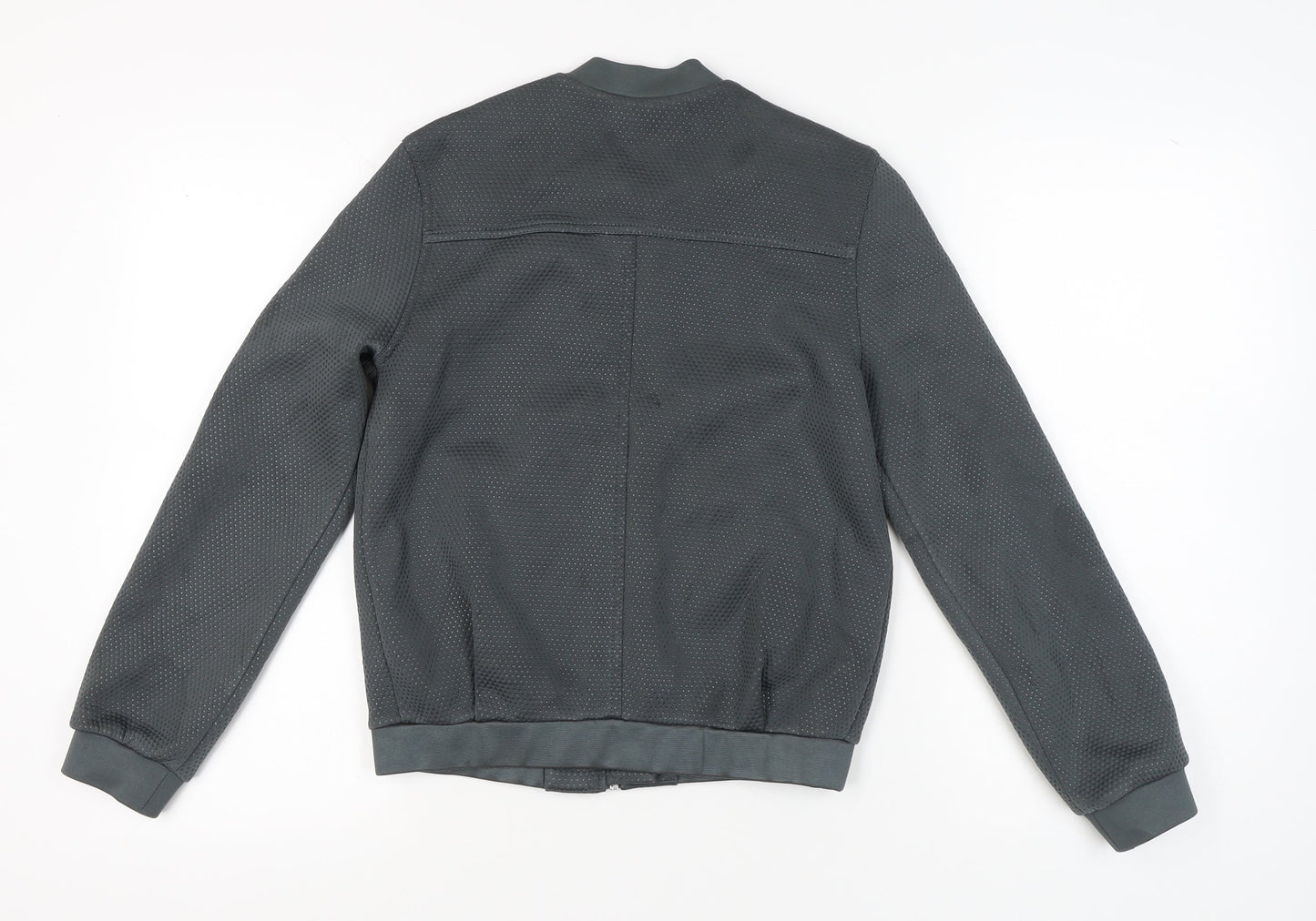 Womens UK Size 8 Topshop Grey Bomber Jacket