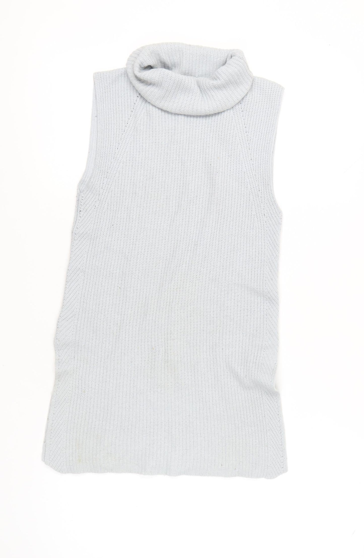 Jigsaw Women’s Grey Roll Neck Sleeveless Knit Jumper Vest XS