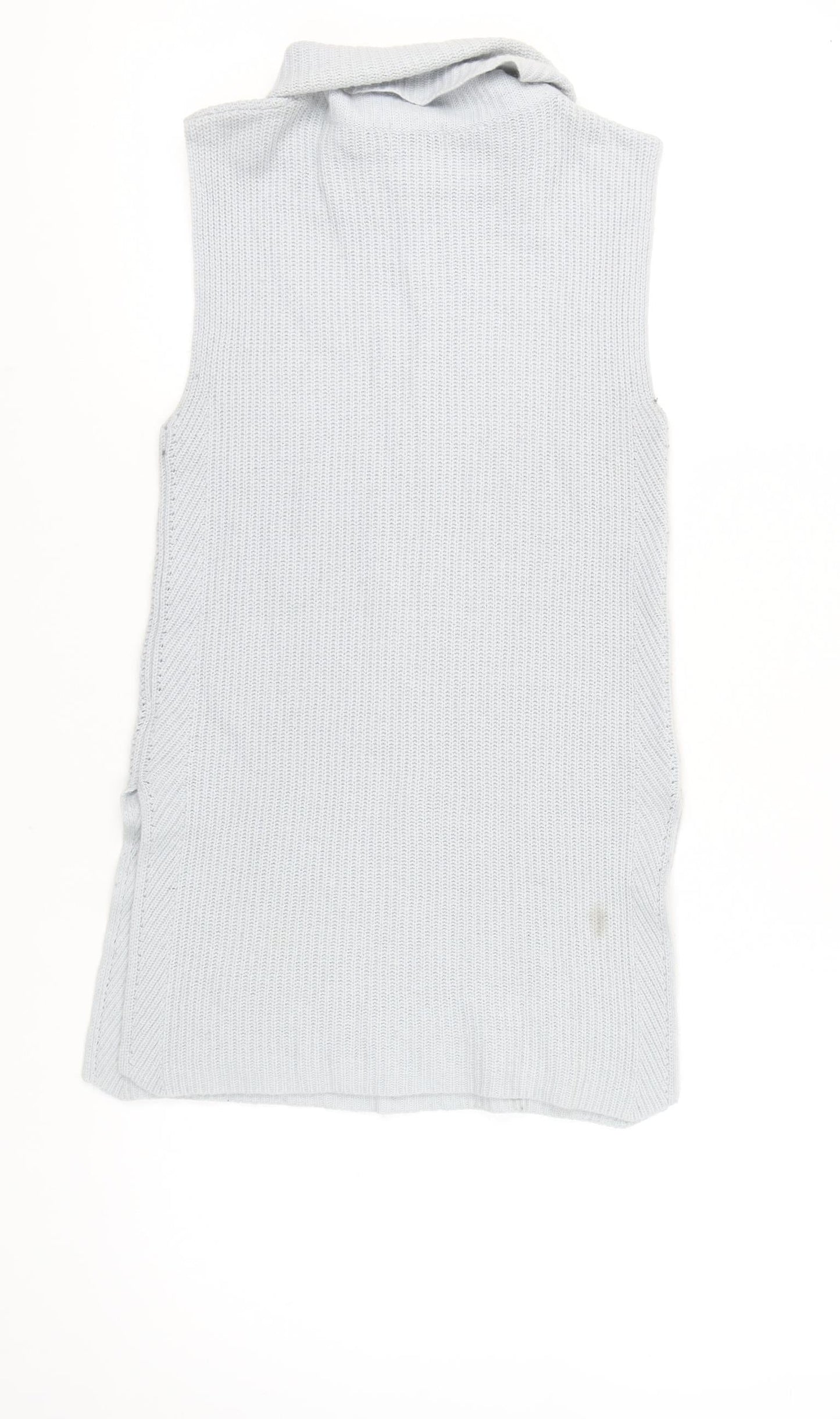 Jigsaw Women’s Grey Roll Neck Sleeveless Knit Jumper Vest XS