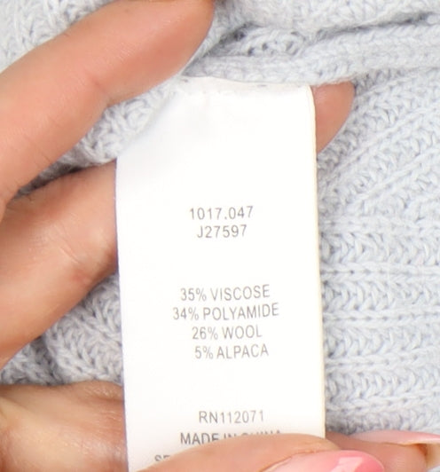 Jigsaw Women’s Grey Roll Neck Sleeveless Knit Jumper Vest XS