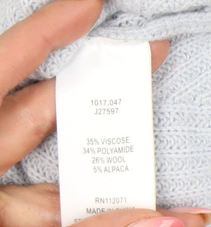 Jigsaw Women’s Grey Roll Neck Sleeveless Knit Jumper Vest XS