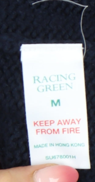 Racing Green Men's Blue Cotton Crew Neck Jumper M Regular Fit