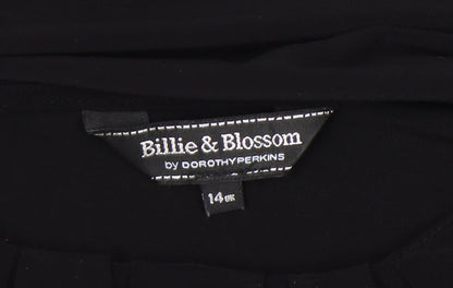 Billie & Blossom Women’s Black Sequin Trim Shift Dress Size 14