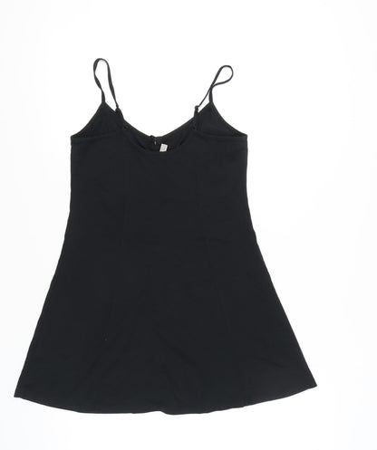 ASOS Women's Black Size 10 Slip Dress Hook & Eye Strappy