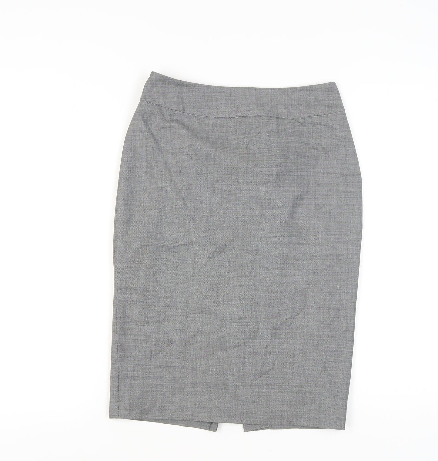 Austin Reed Women’s Grey Wool Blend Pencil Skirt Size 8 Knee Length Workwear