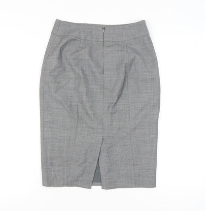 Austin Reed Women’s Grey Wool Blend Pencil Skirt Size 8 Knee Length Workwear