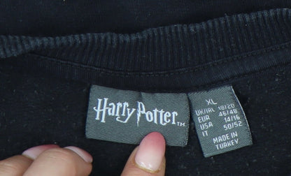 Womens UK Size XL Harry Potter Black Pullover Sweatshirt