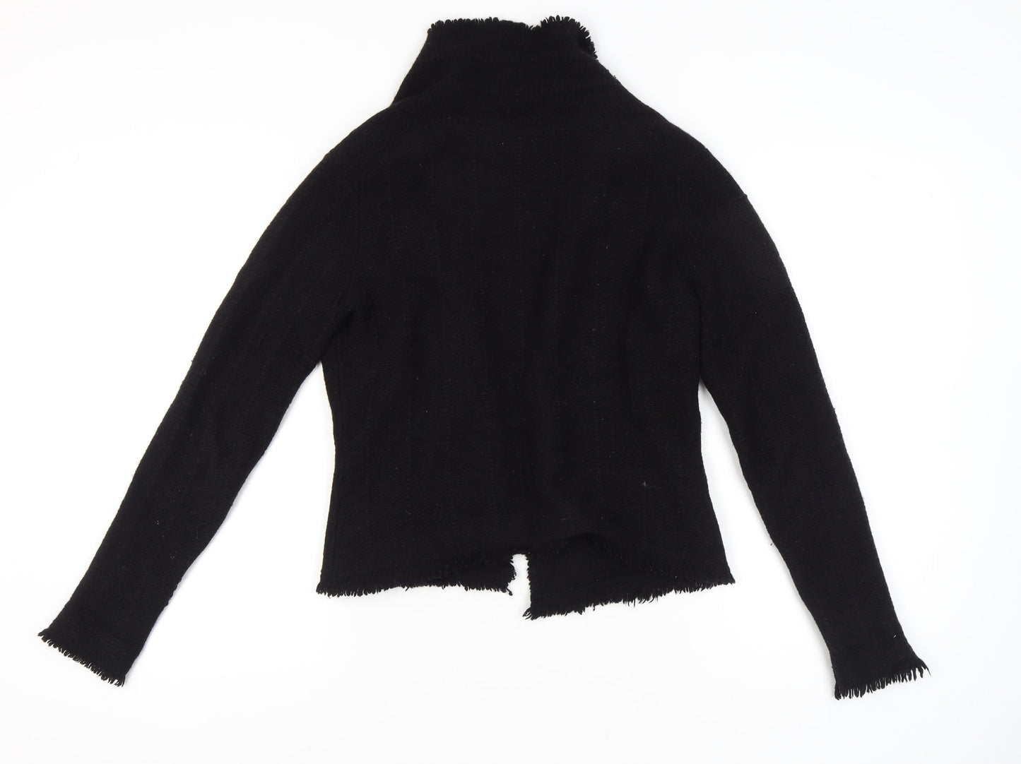 Banana Republic Women's Black Wool Angora Open Front Cardigan Size S