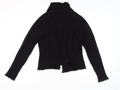 Banana Republic Women's Black Wool Angora Open Front Cardigan Size S
