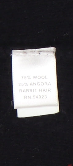 Banana Republic Women's Black Wool Angora Open Front Cardigan Size S