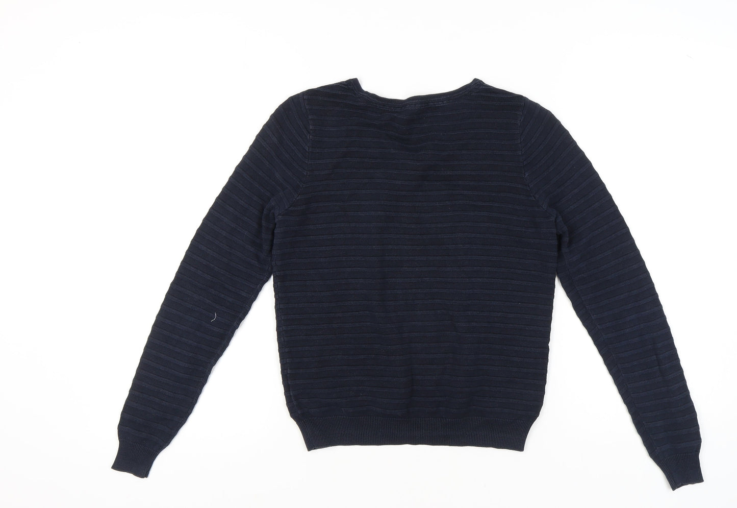 Betty Jackson Black Women's Blue Size 10 Scoop Neck Cardigan