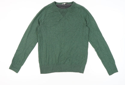 Gap Men's Green Cotton Cashmere Crew Neck Pullover Jumper S