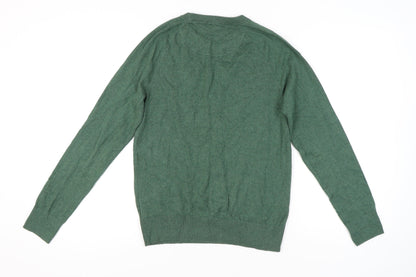 Gap Men's Green Cotton Cashmere Crew Neck Pullover Jumper S