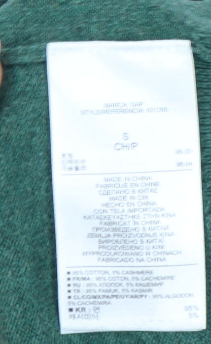 Gap Men's Green Cotton Cashmere Crew Neck Pullover Jumper S