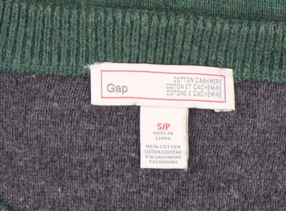 Gap Men's Green Cotton Cashmere Crew Neck Pullover Jumper S