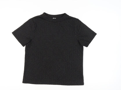 Womens UK Size 12 Oliver Bonas Black Basic T-Shirt