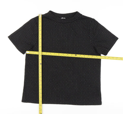 Womens UK Size 12 Oliver Bonas Black Basic T-Shirt