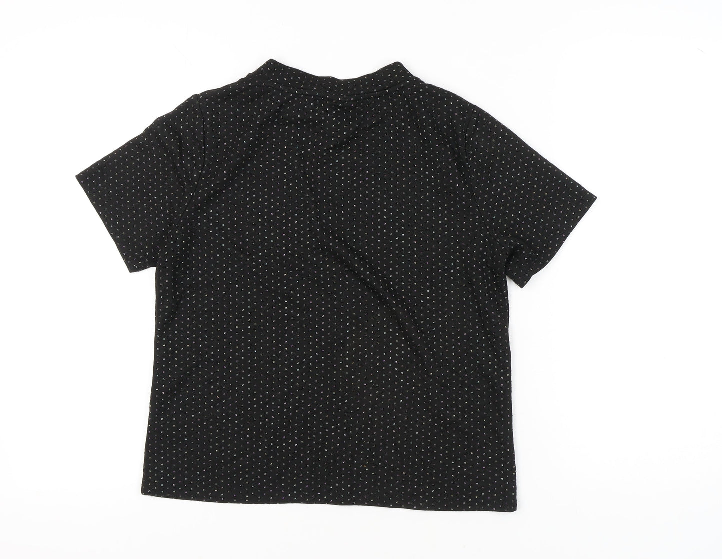 Womens UK Size 12 Oliver Bonas Black Basic T-Shirt