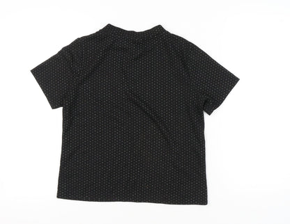 Womens UK Size 12 Oliver Bonas Black Basic T-Shirt