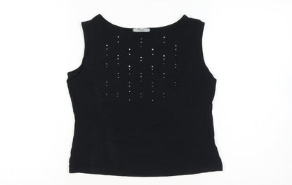 Womens UK Size 14 Marks and Spencer Black Basic Tank