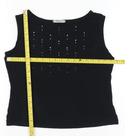 Womens UK Size 14 Marks and Spencer Black Basic Tank